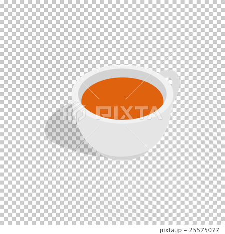 White cup of tea icon, isometric 3d style White cup of tea icon, isometric 3d style 25575077