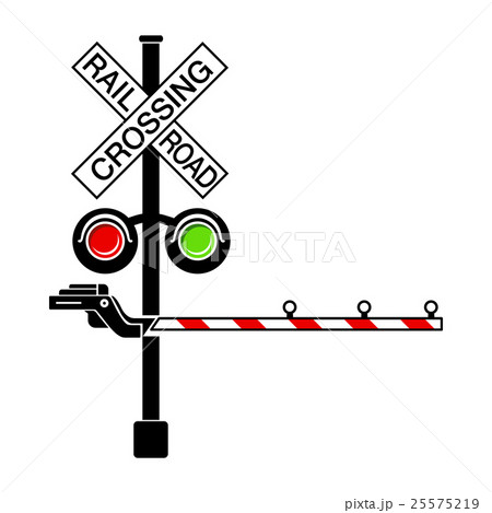Rail crossing signal icon, simple style 25575219