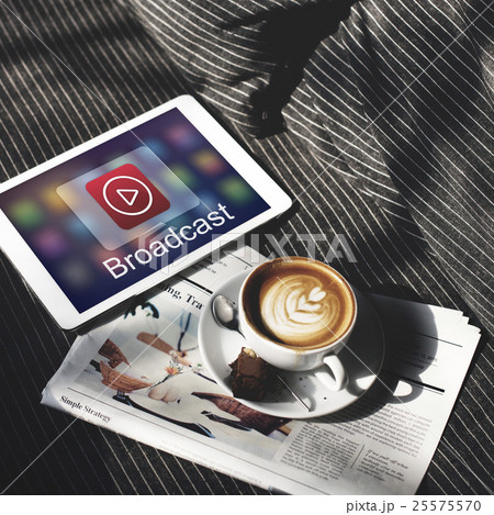 Digital Music Streaming Multimedia Entertainment Online Concept 25575570