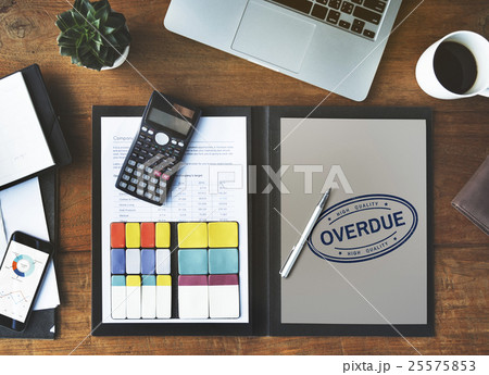 Overdue Outstanding Transaction Unpaid Paying Concept 25575853