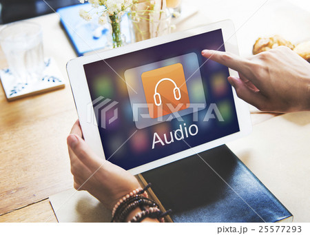 Digital Music Streaming Multimedia Entertainment Online Concept 25577293
