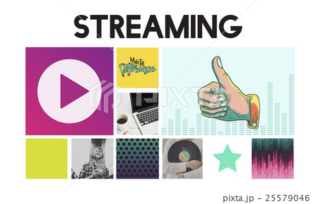 Media Player Audio Entertainment Streaming Concept Media Player Audio Entertainment Streaming Concept 25579046
