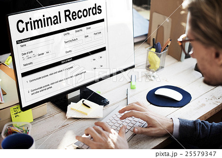 Criminal Records Insurance Form Graphic Concept 25579347