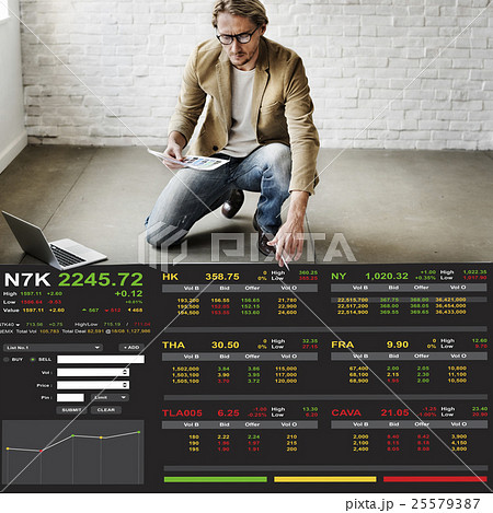 Stock Exchange Trading Forex Finance Graphic Concept 25579387