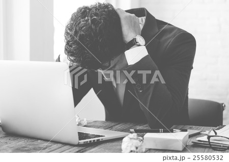 Businessman Leader Stress Meeting Strategy Concept Businessman Leader Stress Meeting Strategy Concept 25580532