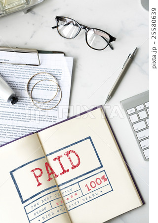 Paid Pay Receipt Finance Accounting Graphic Concept Paid Pay Receipt Finance Accounting Graphic Concept 25580639