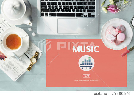 Music Melody Rhythm Instruments Vocal Sound Concept Music Melody Rhythm Instruments Vocal Sound Concept 25580676