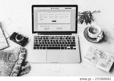 Woman Travel Planning Schedule Booking Online Concept 25580682