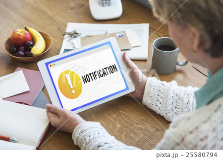 Notification Alert Exclamation Point Graphic Concept 25580794