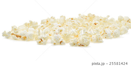 Popcorn isolated on the white background Popcorn isolated on the white background 25581424