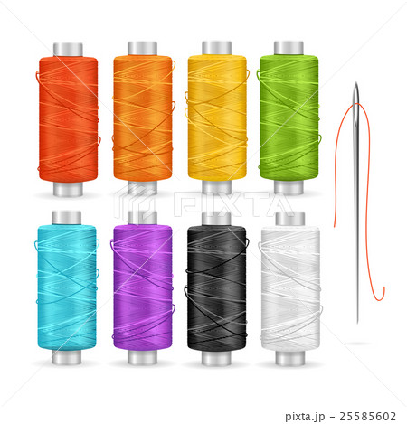 Thread Spool Set. Vector 25585602