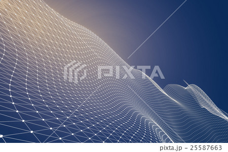 Abstract polygonal space low poly dark background 25587663