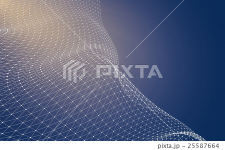 Abstract polygonal space low poly dark background 25587664