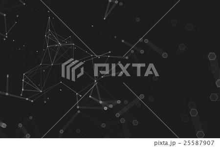 Abstract polygonal space low poly dark background Abstract polygonal space low poly dark background 25587907