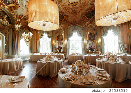 Gorgeous Italian hall with paintings on the wall Gorgeous Italian hall with paintings on the wall 25588556