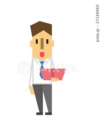 学校の先生 フラット人間 シリーズ のイラスト素材