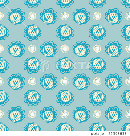 Vintage abstract flower seamless pattern 25593633