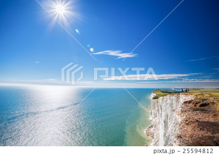 Beachy Head  cliffs white near Eastbourne, England 25594812