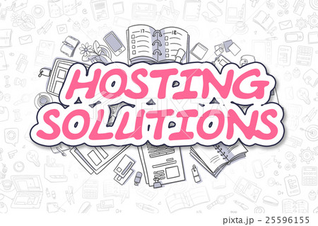 Hosting Solutions - Doodle Magenta Text. Business Hosting Solutions - Doodle Magenta Text. Business 25596155