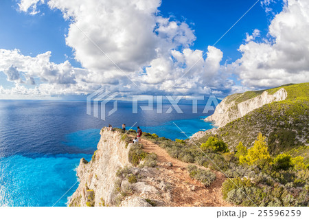 Cliffs with clouds on Zakynthos island in Greece 25596259
