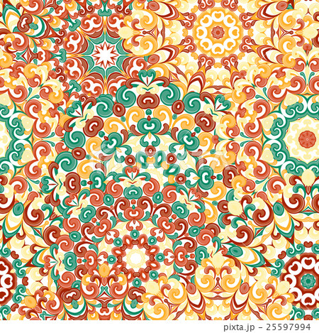 Seamless colorful ethnic pattern with mandala. 25597994