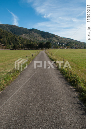 road in the french country landscape 25599213