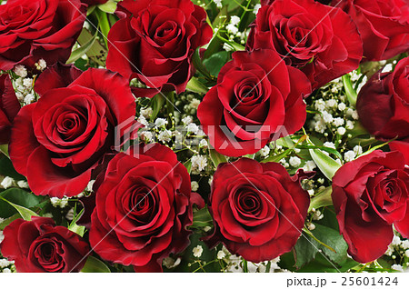 Colorful flower bouquet from red roses.  25601424