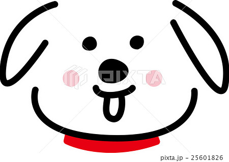 犬 シンプル線画 スタンプのイラスト素材 25601826 Pixta