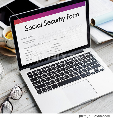 Social Security Benefits Form Concept Social Security Benefits Form Concept 25602286