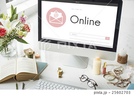 Online Message Blog Chat Communication Envelop Graphic Icon Concept Online Message Blog Chat Communication Envelop Graphic Icon Concept 25602703