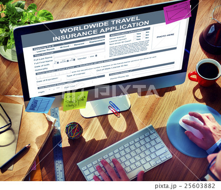 Worldwide Travel Insurance Application Form Concept 25603882