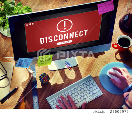 Disconnect Network Problem Technology Software Concept Disconnect Network Problem Technology Software Concept 25603975