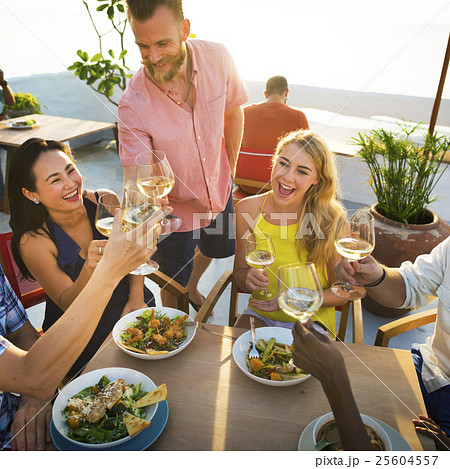 Group Of People Dining Concept 25604557