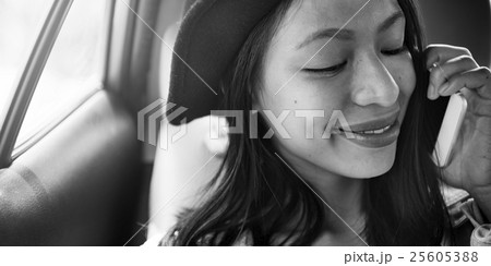 Woman Connecting Smart Phone Browsing Concept 25605388