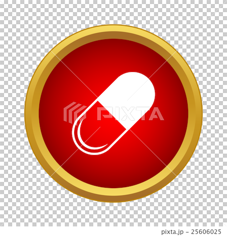 Pill icon in simple style 25606025