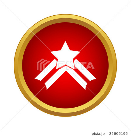 Star with ribbon icon, simple style 25606196