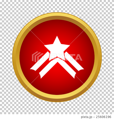 Star with ribbon icon, simple style 25606196