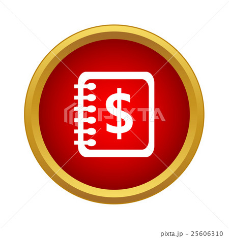 Spiral notebook with dollar sign icon simple style Spiral notebook with dollar sign icon simple style 25606310