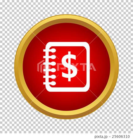 Spiral notebook with dollar sign icon simple style Spiral notebook with dollar sign icon simple style 25606310
