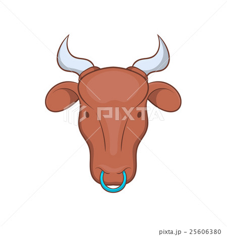 Indian cow icon in cartoon style 25606380