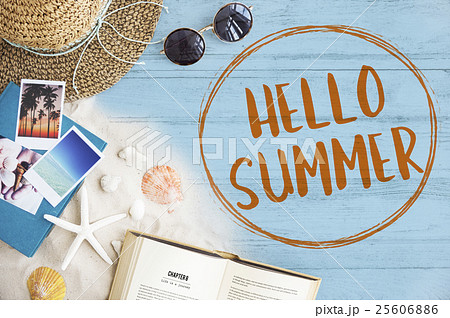 Hello Summer Vacation Message Sign Concept 25606886