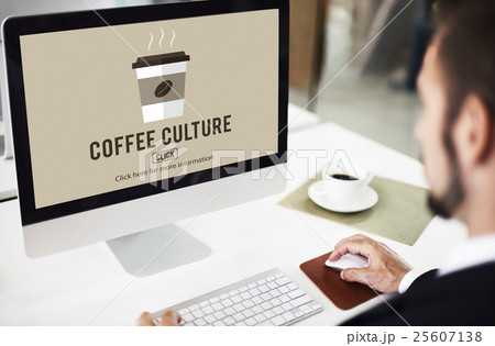 Cafe Coffee Culture Cappuccino Coffee Beans Concept Cafe Coffee Culture Cappuccino Coffee Beans Concept 25607138