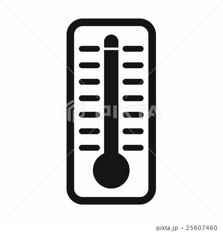 Thermometer indicates high temperature icon Thermometer indicates high temperature icon 25607460