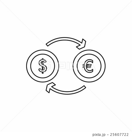 Euro dollar euro exchange icon, outline style Euro dollar euro exchange icon, outline style 25607722