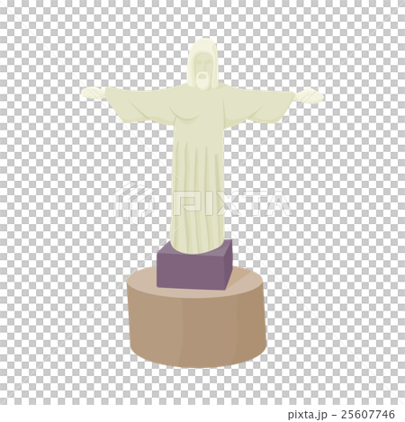 Statue of Christ Redeemer icon, cartoon style Statue of Christ Redeemer icon, cartoon style 25607746