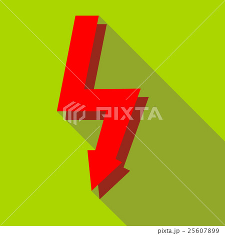 Lightning icon in flat style Lightning icon in flat style 25607899
