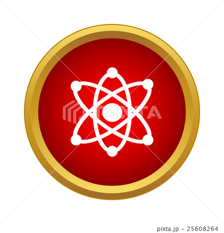 Atom with electrons icon, simple style Atom with electrons icon, simple style 25608264