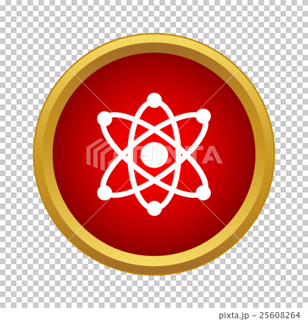 Atom with electrons icon, simple style Atom with electrons icon, simple style 25608264