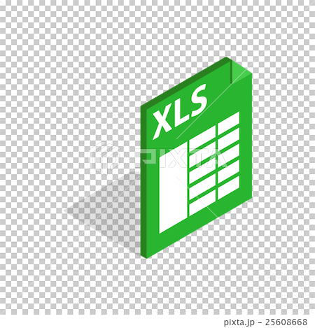 File format xls icon, isometric 3d style File format xls icon, isometric 3d style 25608668