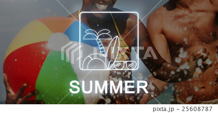 Summer Text Sunglasses Surfboard Palmtree Icon Concept Summer Text Sunglasses Surfboard Palmtree Icon Concept 25608787